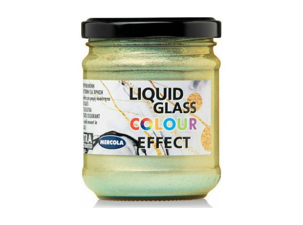 Mercola Liquid Glass Colour Pearl Effect Χρωστικη για Υγρο Γυαλι Χρυσή Περλε Σκόνη 200ml