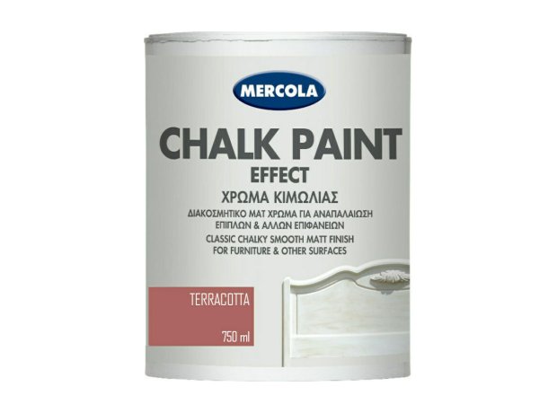 Mercola Chalk Paint Effect Χρώμα Κιμωλίας Terracotta Καφέ 750ml