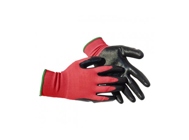 Γάντια νιτριλίου Sandy μαύρα κόκκινα