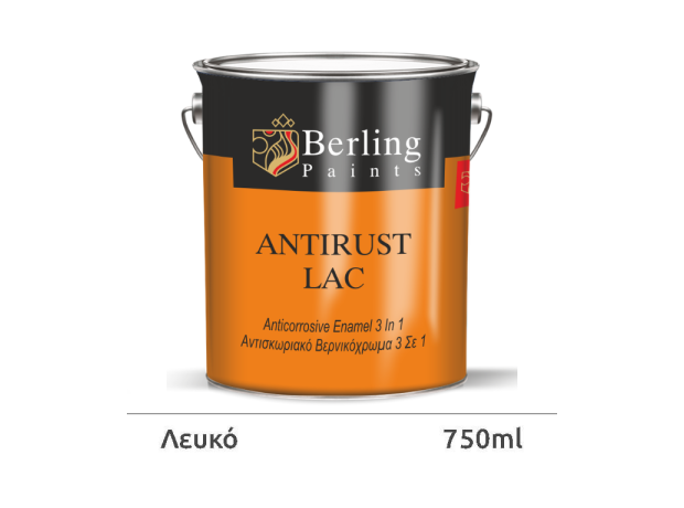 ANTIRUST LAC 750ml Λευκό Gloss Αντισκωριακό χρώμα
