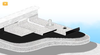 slopes and waterproofing with asphaltic membrane