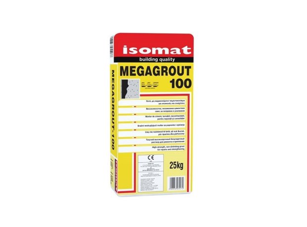 Isomat Megagrout - 100 Γκρι 25Kg Χυτό Μη Συρρικνούμενο Τσιμεντοκονίαμα