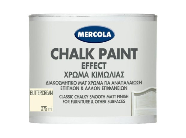 Mercola Chalk Paint Effect Χρώμα Κιμωλίας Buttercream Μπεζ 375ml