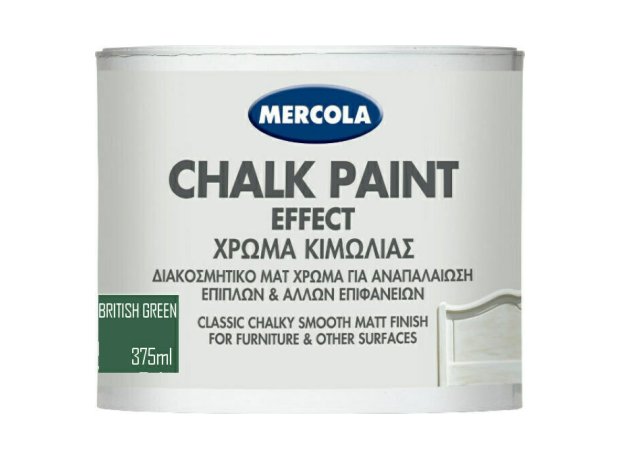 Mercola Chalk Paint Effect Χρώμα Κιμωλίας Brittish Green 375ml
