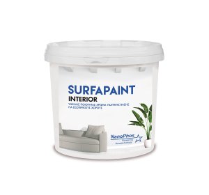 SURFAPAINT INTERIOR 10lt Λευκό ακρυλικό χρώμα υδατικής βάσης
