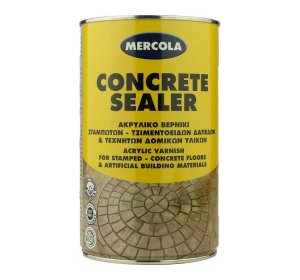 Mercola Concrete Sealer Βερνίκι Επιφάνειας Διαλύτου Άχρωμο Σατινέ 1lt