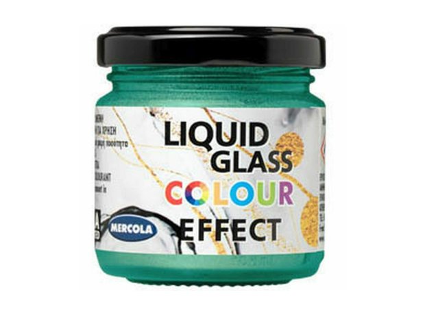 Mercola Liquid Glass Colour Pearl Effect Χρωστικη για Υγρο Γυαλι Πράσινη Περλε Πάστα 90ml