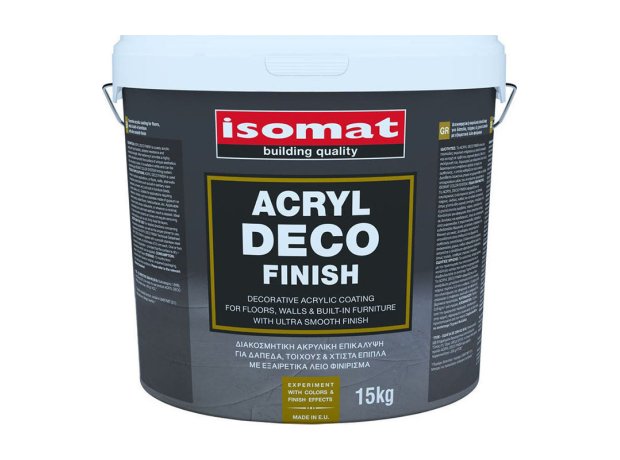 Isomat Acryl-Deco Finish Επίχρισμα Δαπέδων Λευκό 15kg