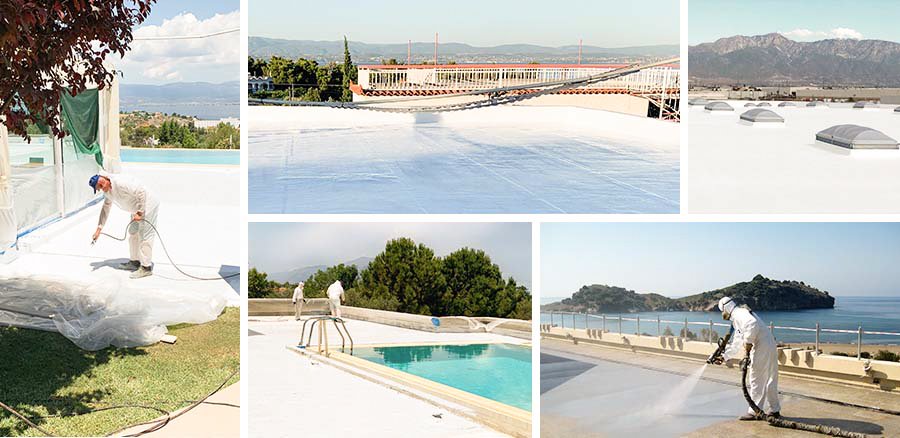 Polyurea roof coating