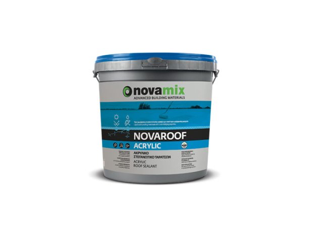Novaroof Acrylic 15kg Λευκό Ακρυλικό στεγανωτικό ταρατσών