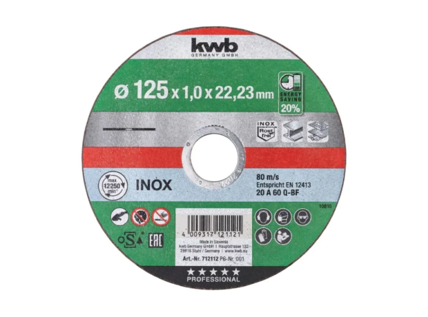 KWB AKKU-TOP Δίσκος Κοπής Μετάλλων-Ατσάλι inox 125x1mm