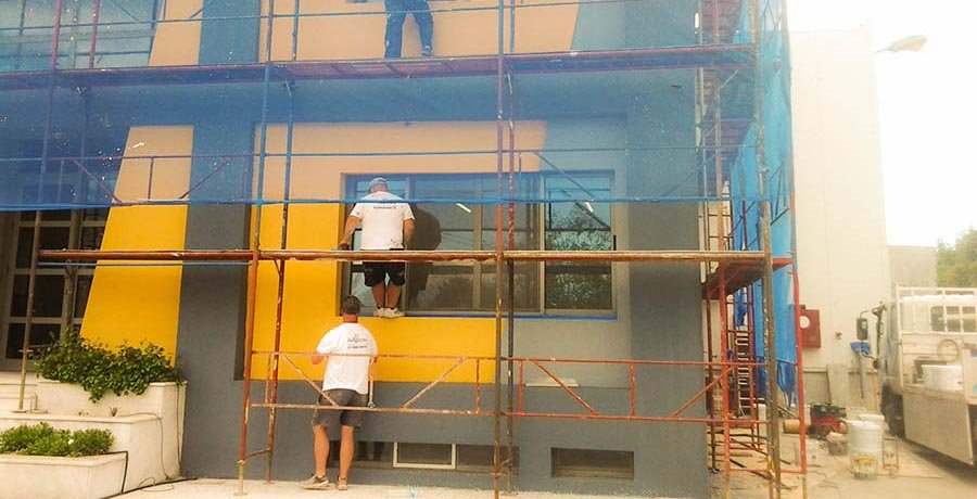 Θερμοπρόσοψη, χρωματιστός σοβάς
