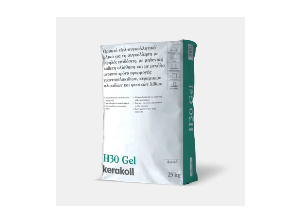 H30 GEL 25kg Λευκή κόλλα Τζελ πλακιδίων & φυσικών λίθων