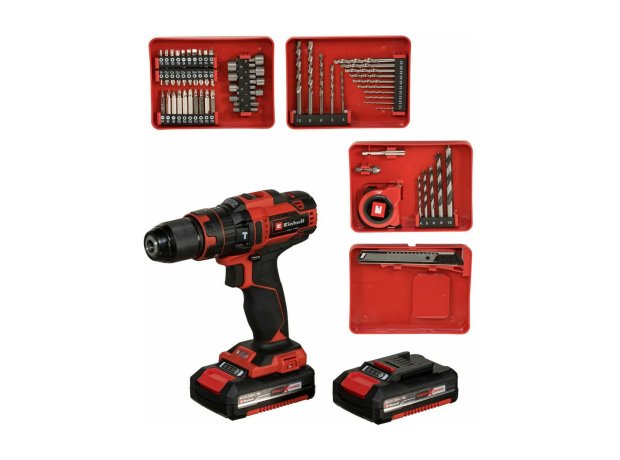 Einhell TE-CD 18/40 Li-i +64 Κρουστικό Δραπανοκατσάβιδο Μπαταρίας 18V 2x2Ah