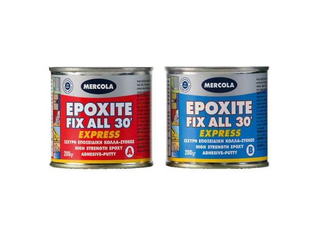 Mercola Epoxite Fix All 30" Κόλλα Μετάλλων 2 Συστατικών Γκρι 400gr