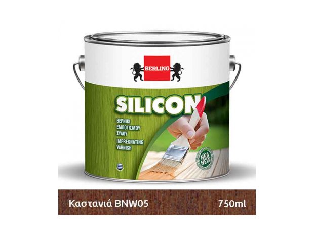 SILICON ΚΑΣΤΑΝΙΑ 0.750lt - Βερνίκι εμποτισμού ξύλου