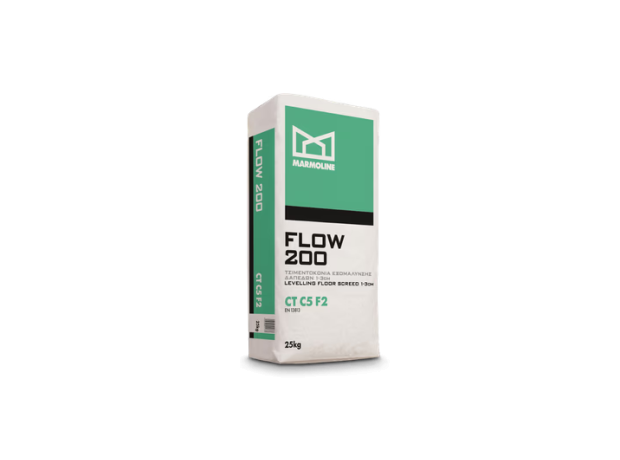 FLOW 200. 25kg Tσιμεντοκονία εξομάλυνσης δαπέδου 1-3cm