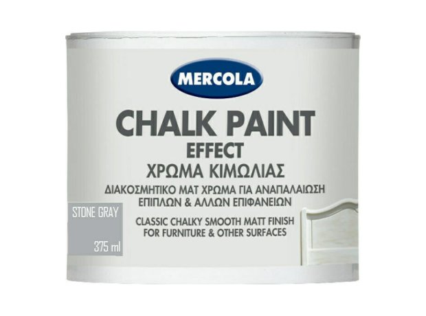 Mercola Chalk Paint Effect Χρώμα Κιμωλίας Stone Grey 375ml