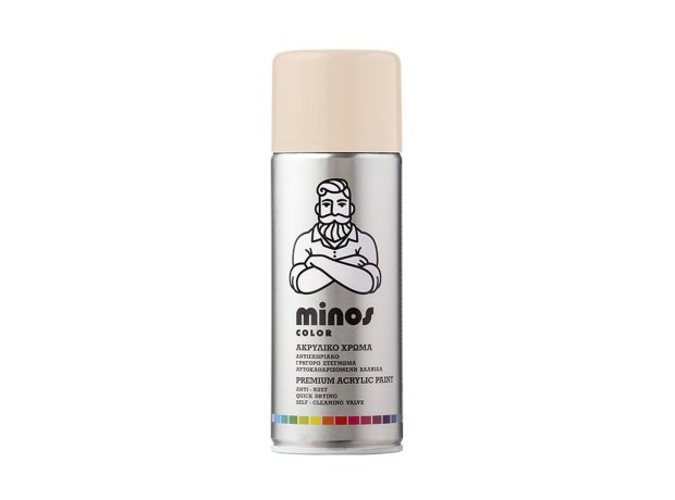 Minos Spray Σπρέι Βαφής Ακρυλικό Λευκό Πέρλας 1013 400ml