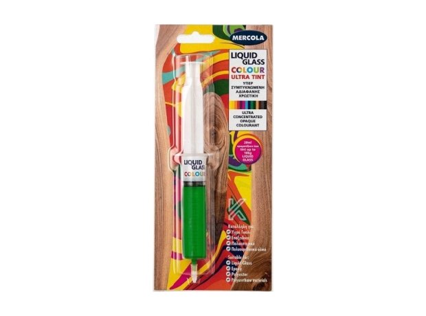 LIQUID GLASS COLOUR ULTRA TINT Χρωστική Αδιαφανείς για υγρό γυαλί 20ml ΠΡΑΣΙΝΟ BLISTER