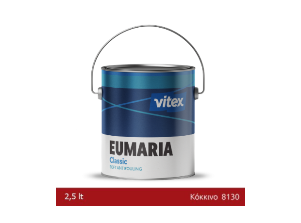 EUMARIA CLASSSIC OXIDE RED 2,5L- Μαλακό Υφαλόχρωμα