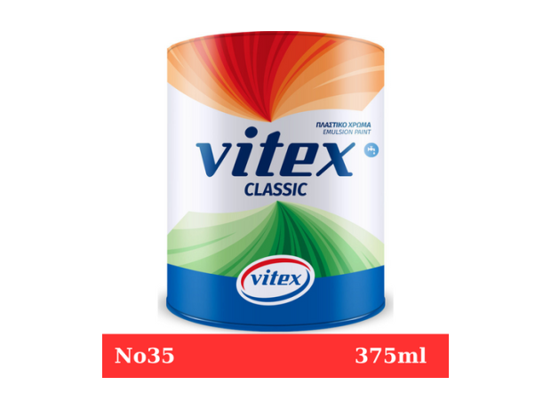 Vitex Classic Πλαστικό Χρώμα 35 για Εσωτερική Χρήση Κόκκινο 375ml