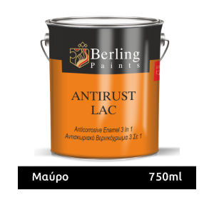 ANTIRUST LAC 750ml Μαύρο Gloss Αντισκωριακό χρώμα