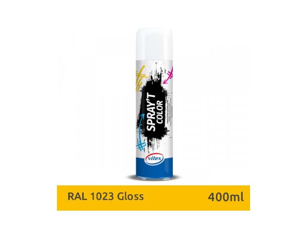 Spray't. Σπρέι ακρυλικό. Γυαλιστερό, Κίτρινο RAL 1023. 400ml